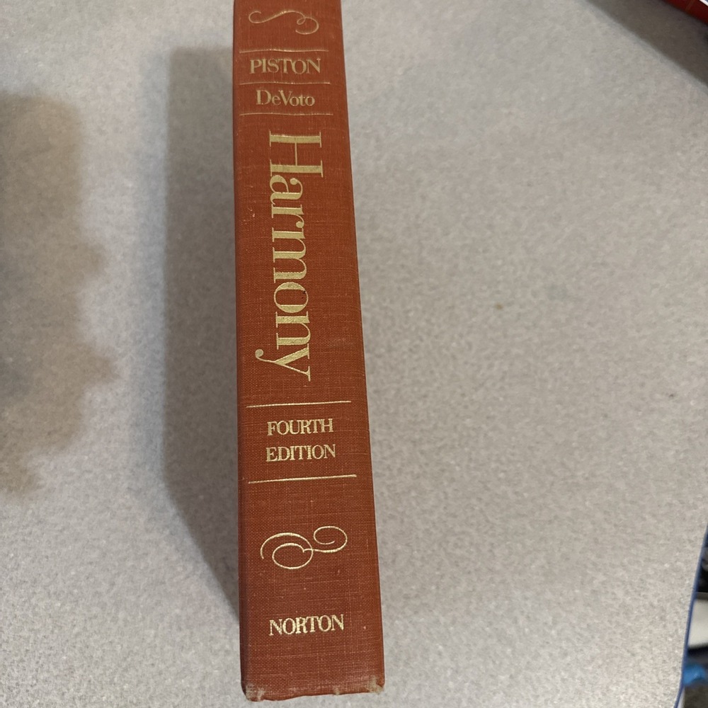 Harmony by Walter Piston 4th Ed. Revised by Mark DeVoto 1978 HC Used- VG